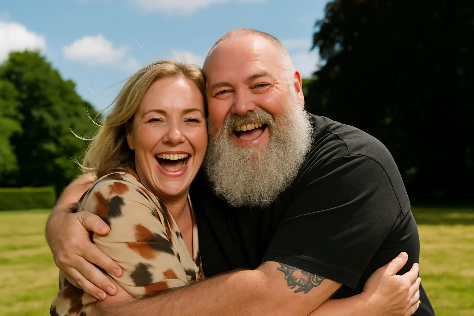 Jon and Jane celebrating a win